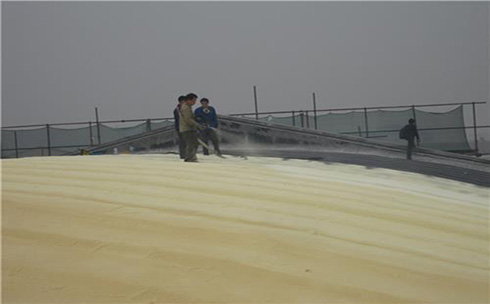 大型糧庫(kù)聚氨酯噴涂保溫 低溫隔熱(圖1) 大型糧庫(kù)聚氨酯噴涂保溫